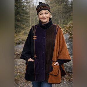 Anniki Karvinen Wool Cape Poncho Nordic Scandinavian Designer One Size